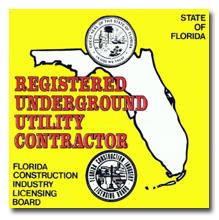 Registered Underground Utilities Contractor in the State of Florida