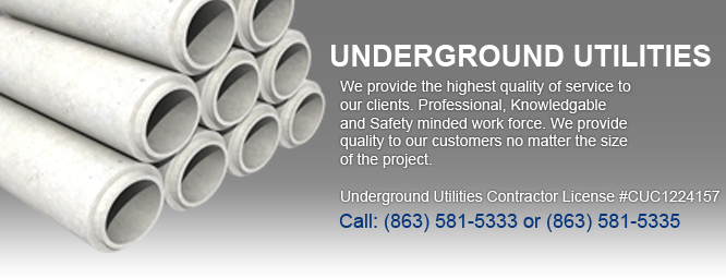 Underground Utility Services offered by Evans and Lyles Inc. in Central Florida